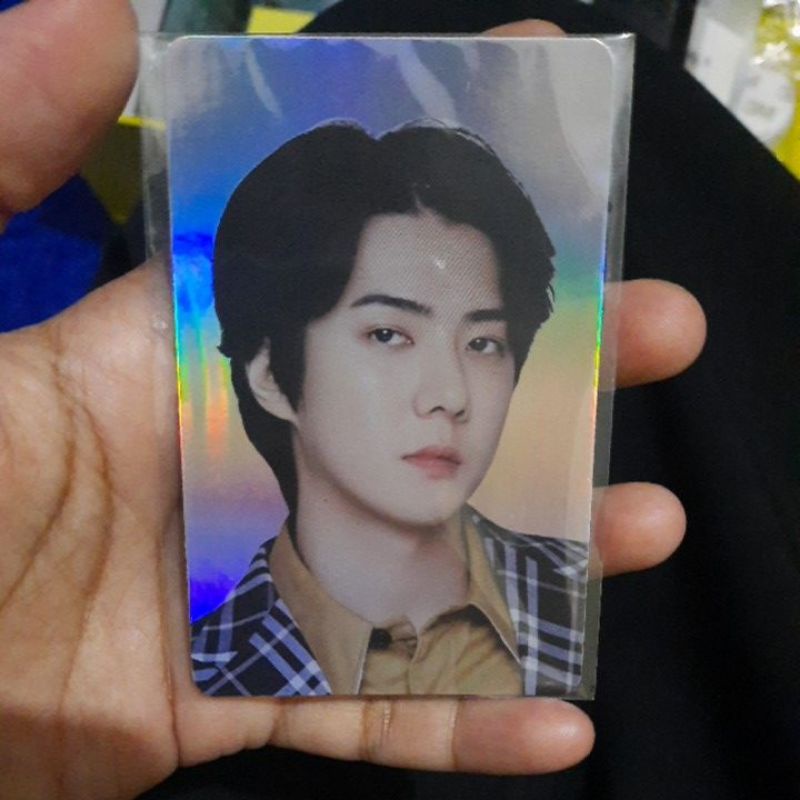 (BOOKED) PHOTOCARD HOLO EXO SEHUN SEASON GREETING 2021 BENEFIT ALADIN