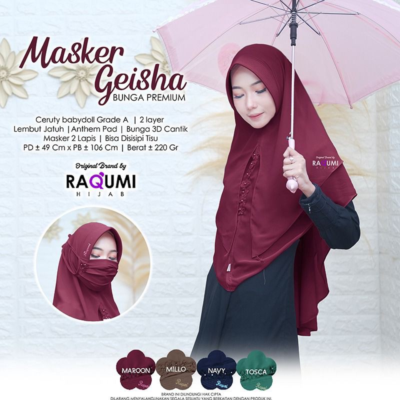 MASKER GEISHA RAQUMI HIJAB