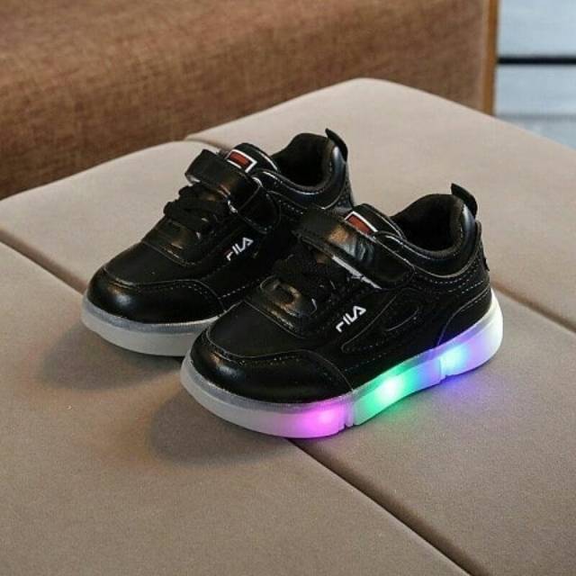 Sepatu Anak Lampu Fila Disruptor 2 Black Hitam