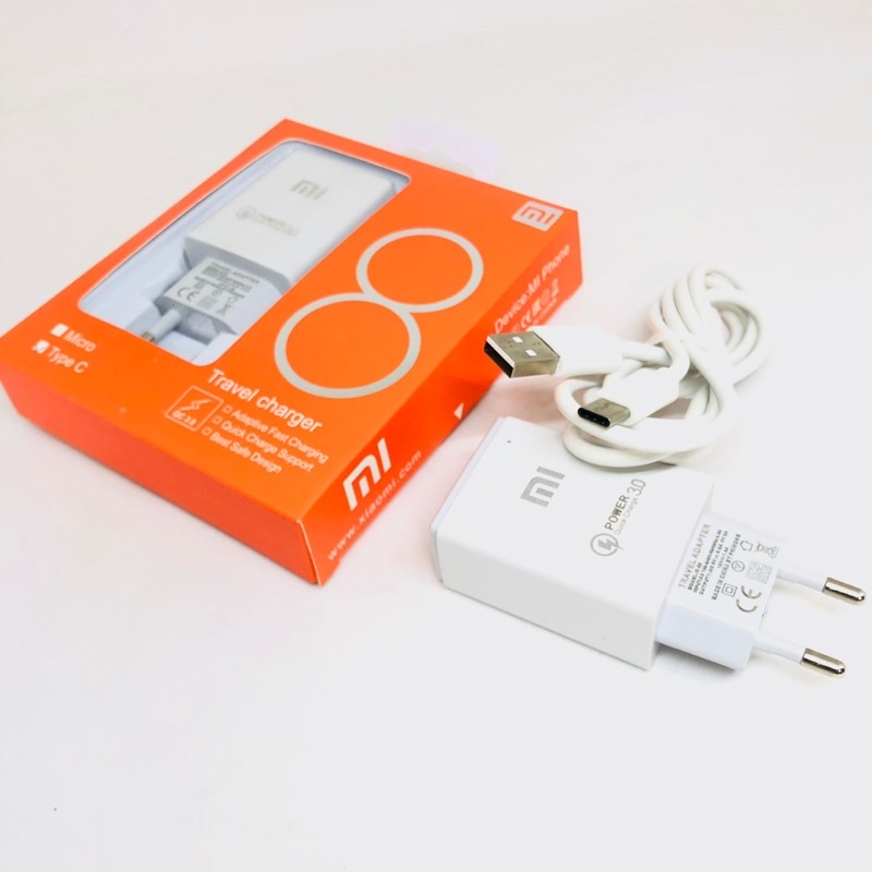 GROSIR CHARGER XIAOMI POWER3.0 ORIGINAL MICRO &amp; TYPE C MI 5 6 7 8 9 10 11