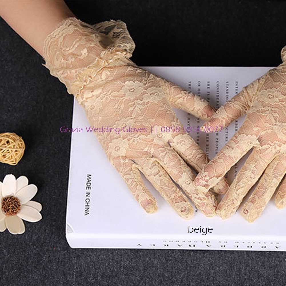 SR20 Sarung tangan pesta sarung tangan pengantin bridal gloves