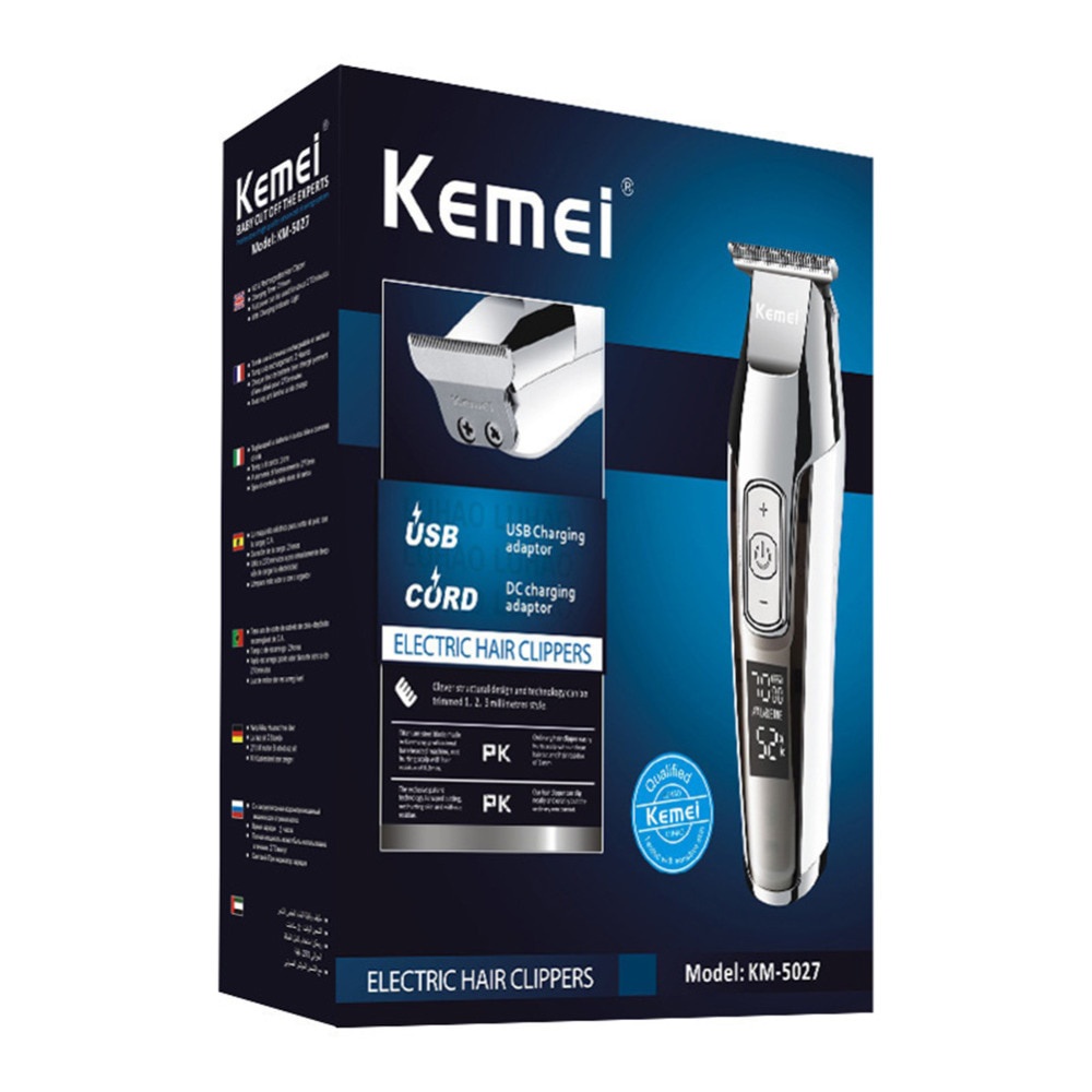 KEMEI KM 5027 Mesin Cukur Rambut - Hair Clipper Detailer Electric LCD Display KM-5027