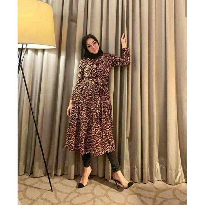 Gamis Lebaran 2020 Remaja Model Gamis Terbaru Feranda Leopard Gamis 0152 Sjj Baju Gamis Wani 67wno Shopee Indonesia