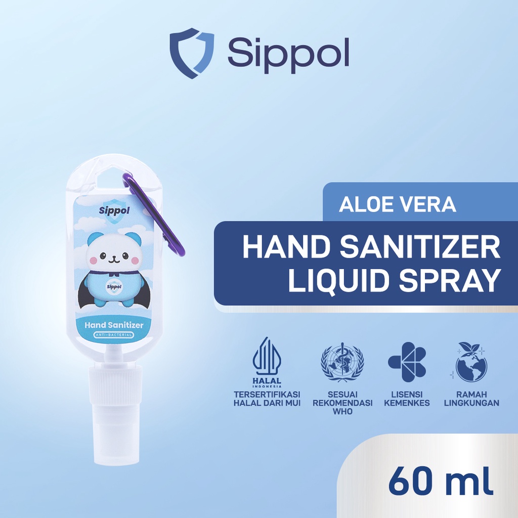 Sippol Hand Sanitizer Liquid Kids 60 ml Biru