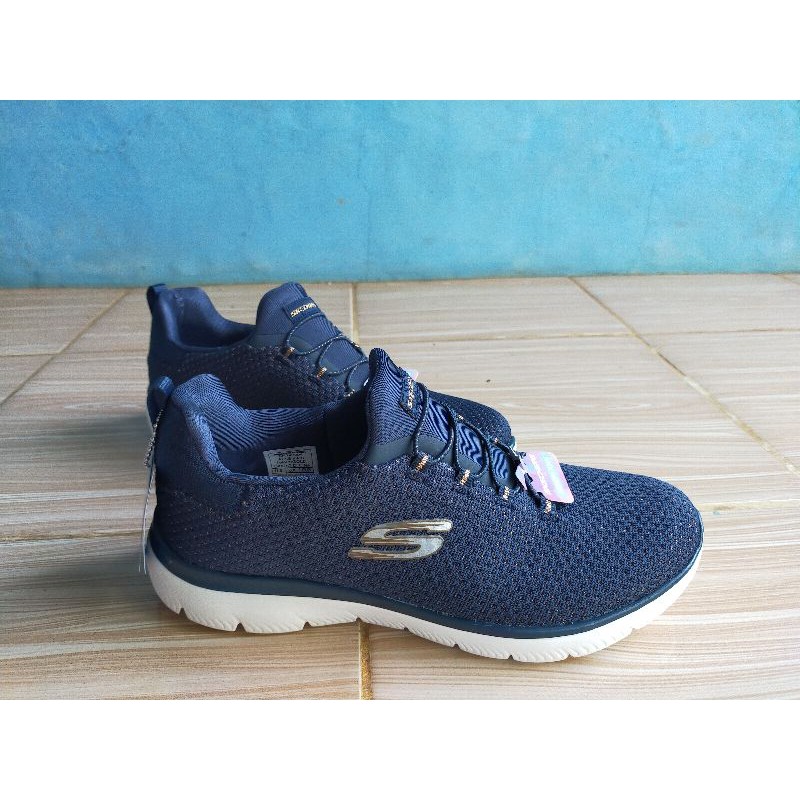 Skechers Summits - Bright Bezel Navy - Sneaker Wanita Skechers