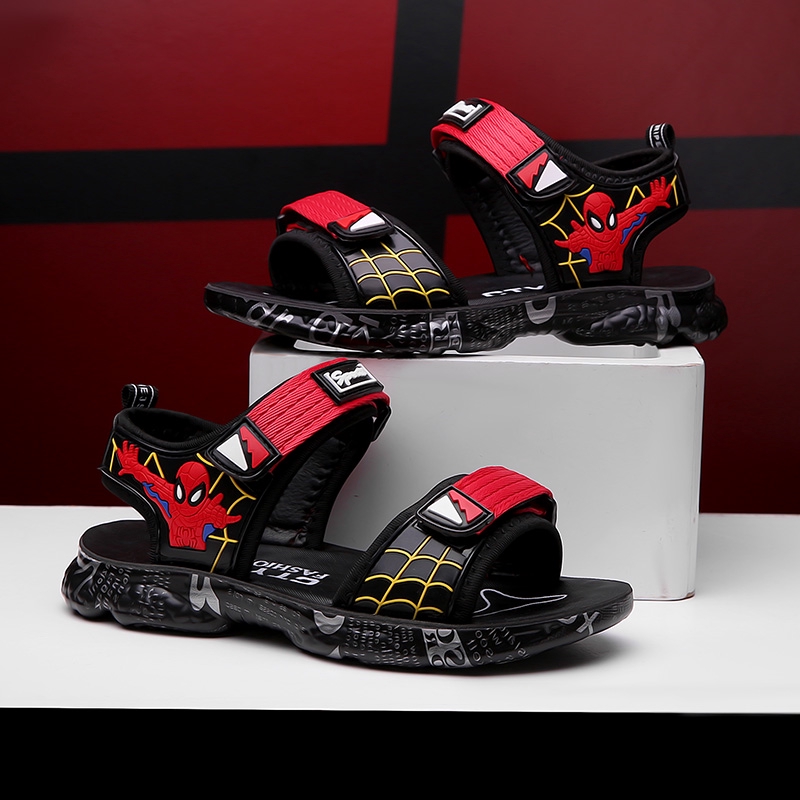  Sepatu  Sandal Flat  Casual Anak  Laki laki Motif Spiderman 