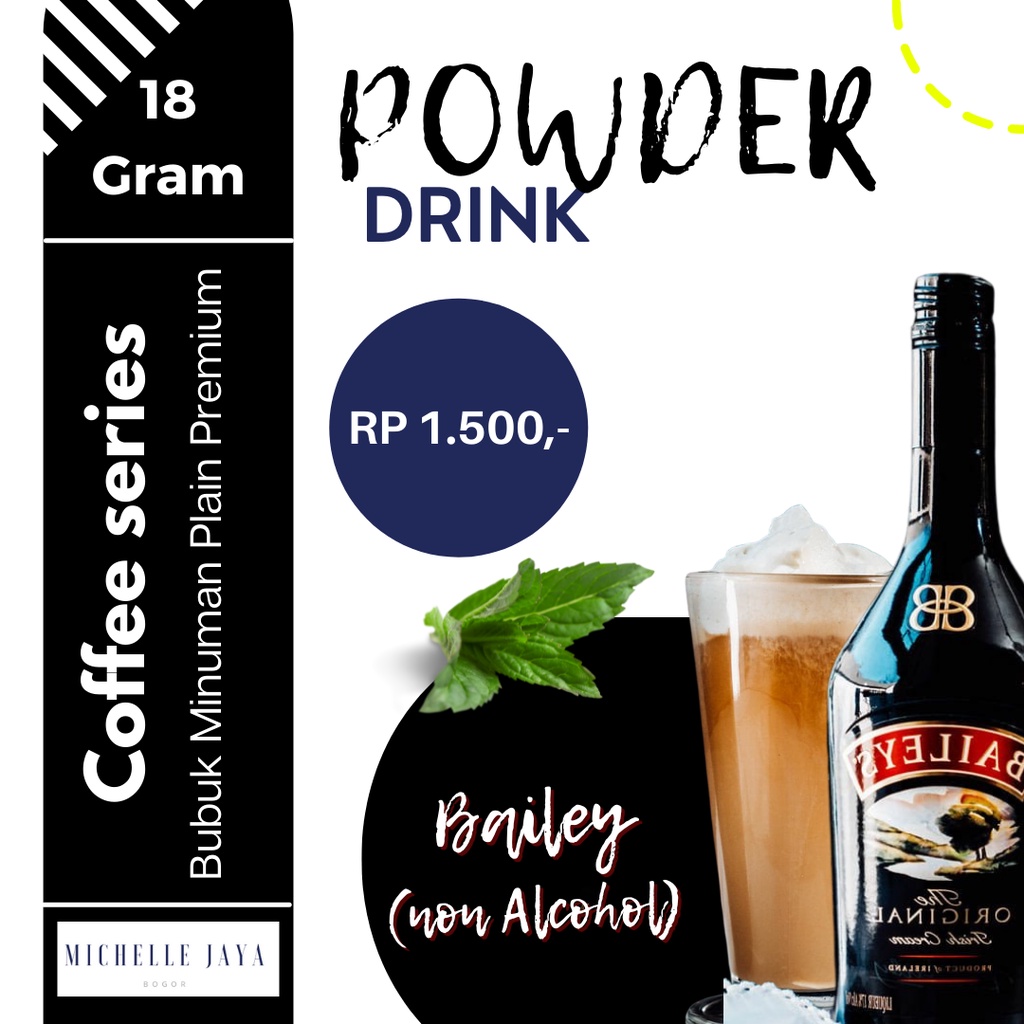 

Prime Powder Drink Super Premium Bailey 18 Gram / Plain / Bubuk Minuman Rasa