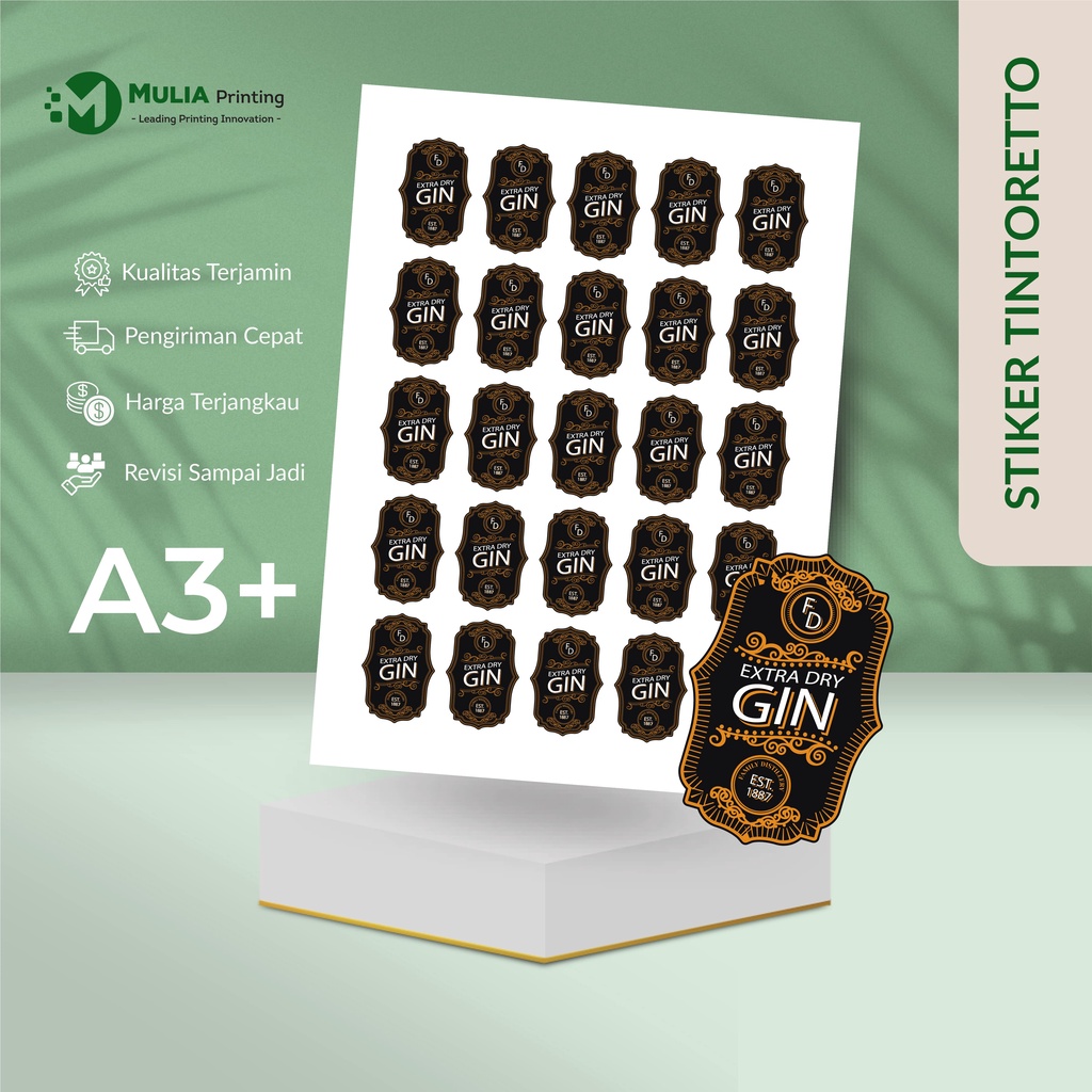 

Cetak Tinto A3 / Stiker Label Bahan Tinto A3 - MULIA PRINTING