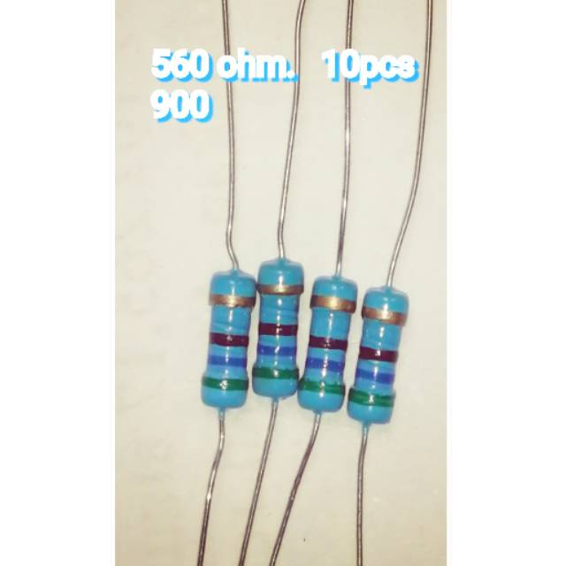 Resistor 560 ohm. 10 PCS. 1/2 setengah wat. /power ampli / elektronik