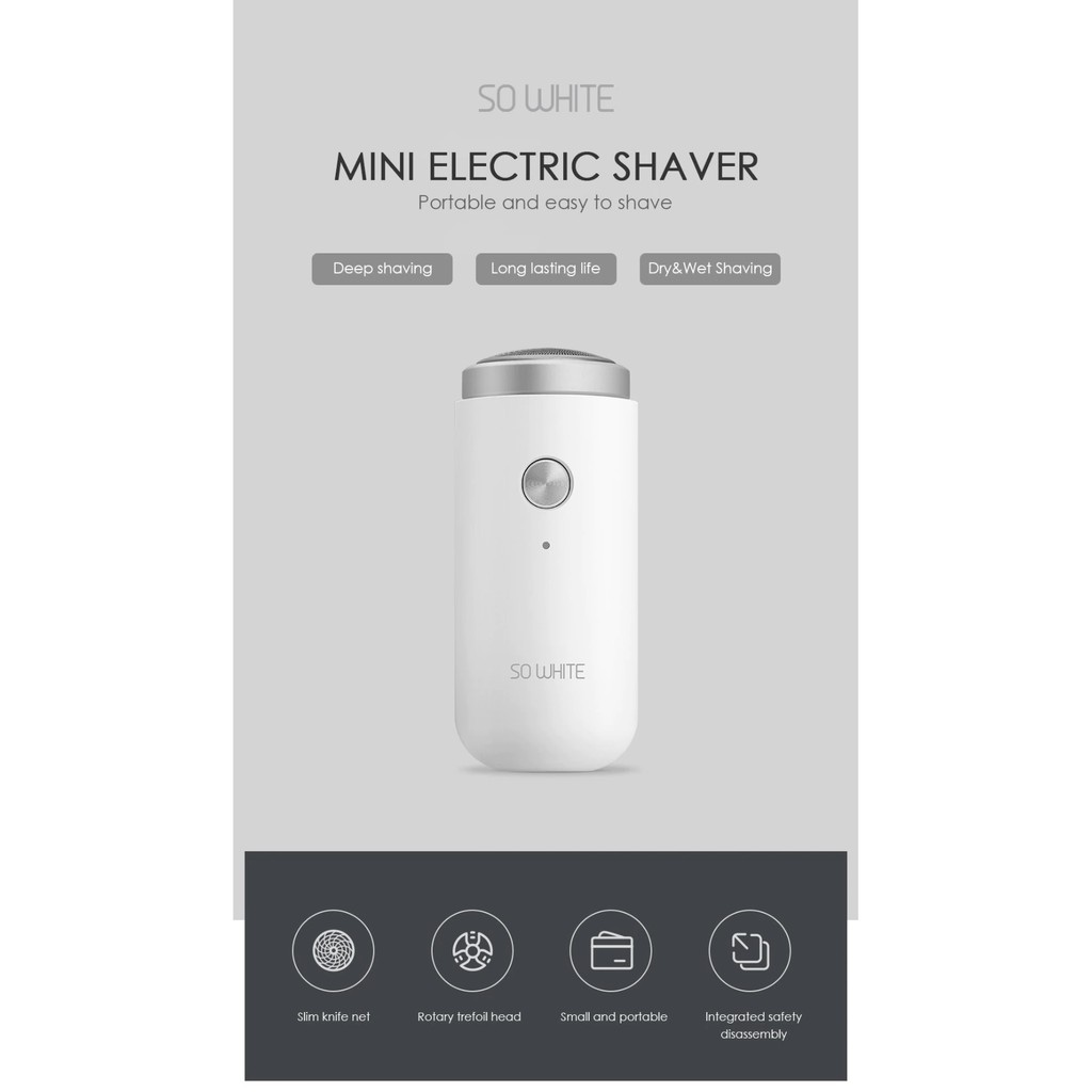 PINJING SO WHITE Mini Electric Shaver Alat Cukur Elektrik - ED1