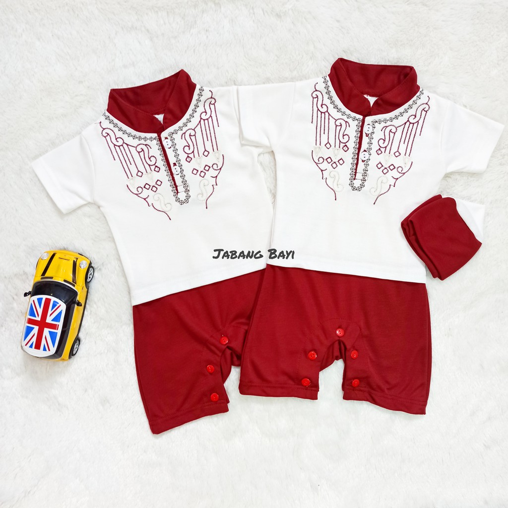 Baju Bayi Muslim Romper Koko Bayi Laki-laki Aqiqah