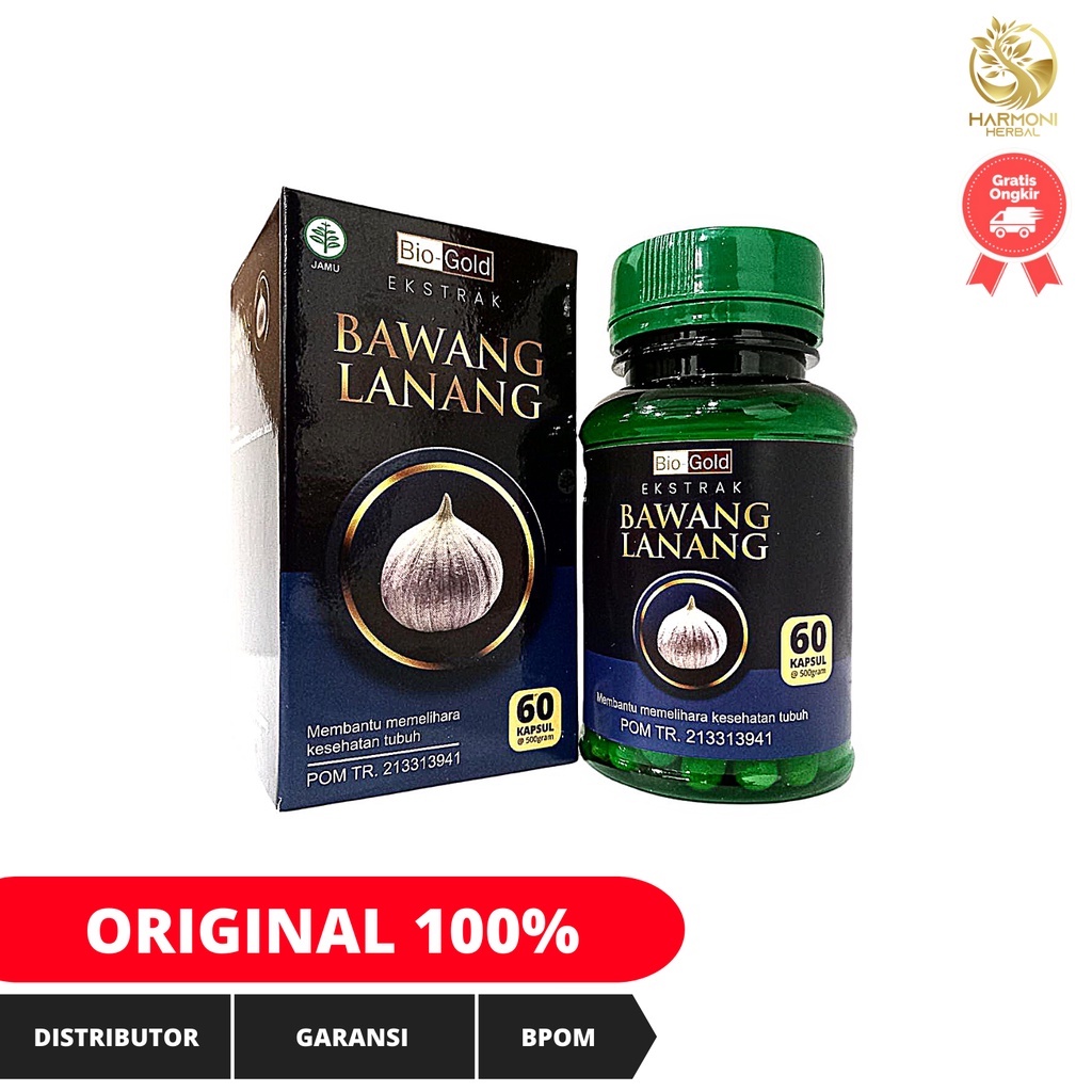 Extrak Bawang Lanang Bio Gold 60 Kapsul Bawang Putih Lanang SUPER PRIMA