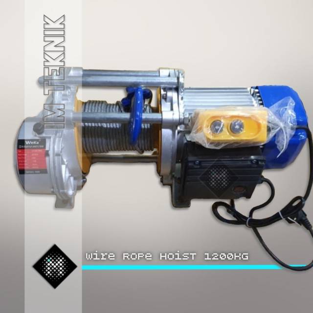 Winch hoist electric 1500/ wire rope electrik 1.5 ton / katrol elektrik Multifungsi hoist sling 50 m
