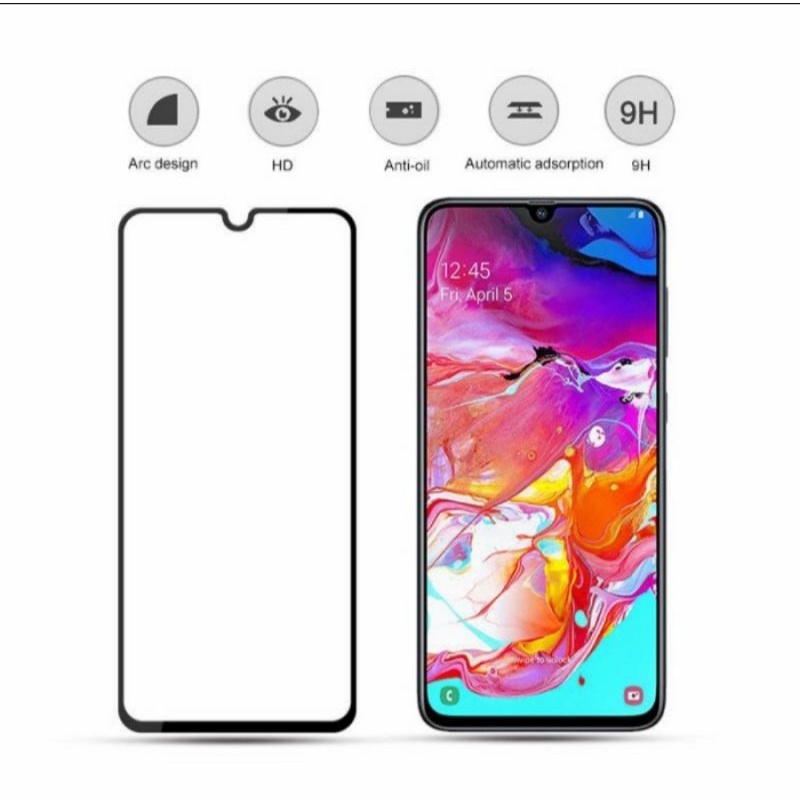 Samsung A70 A80 tempered glass anti gores kaca full lcd