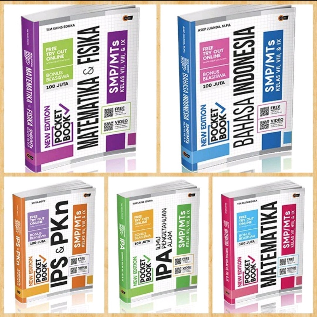 New Edition Pocket Book matematika smp / ipa smp / bahasa indonesia smp / ips & pkn smp / matematika