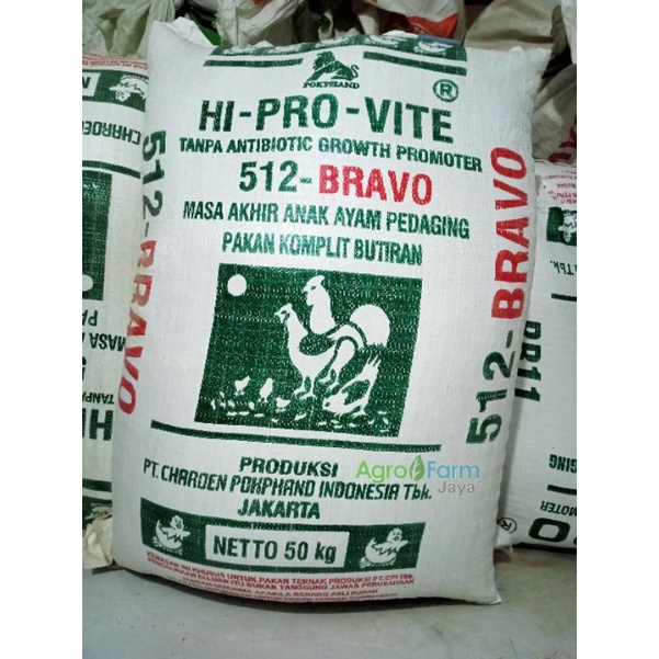 Pur Ayam 512 Voer Pakan Ayam Hi Pro Vite 512 Charoen Pokphand  500 gram
