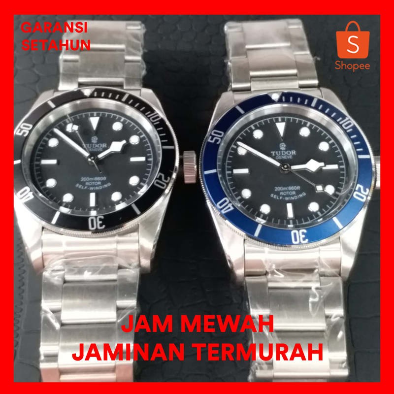 Jam Pria Rolex Automatic Steel Black Golf White