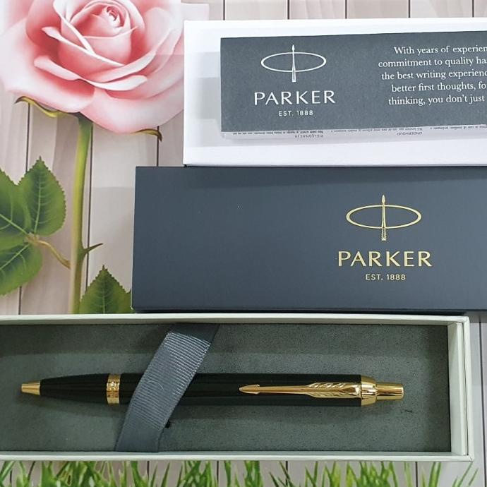 

[COD] Parker IM Black Gold Trim Ballpoint Pen TERUJI Kode 956