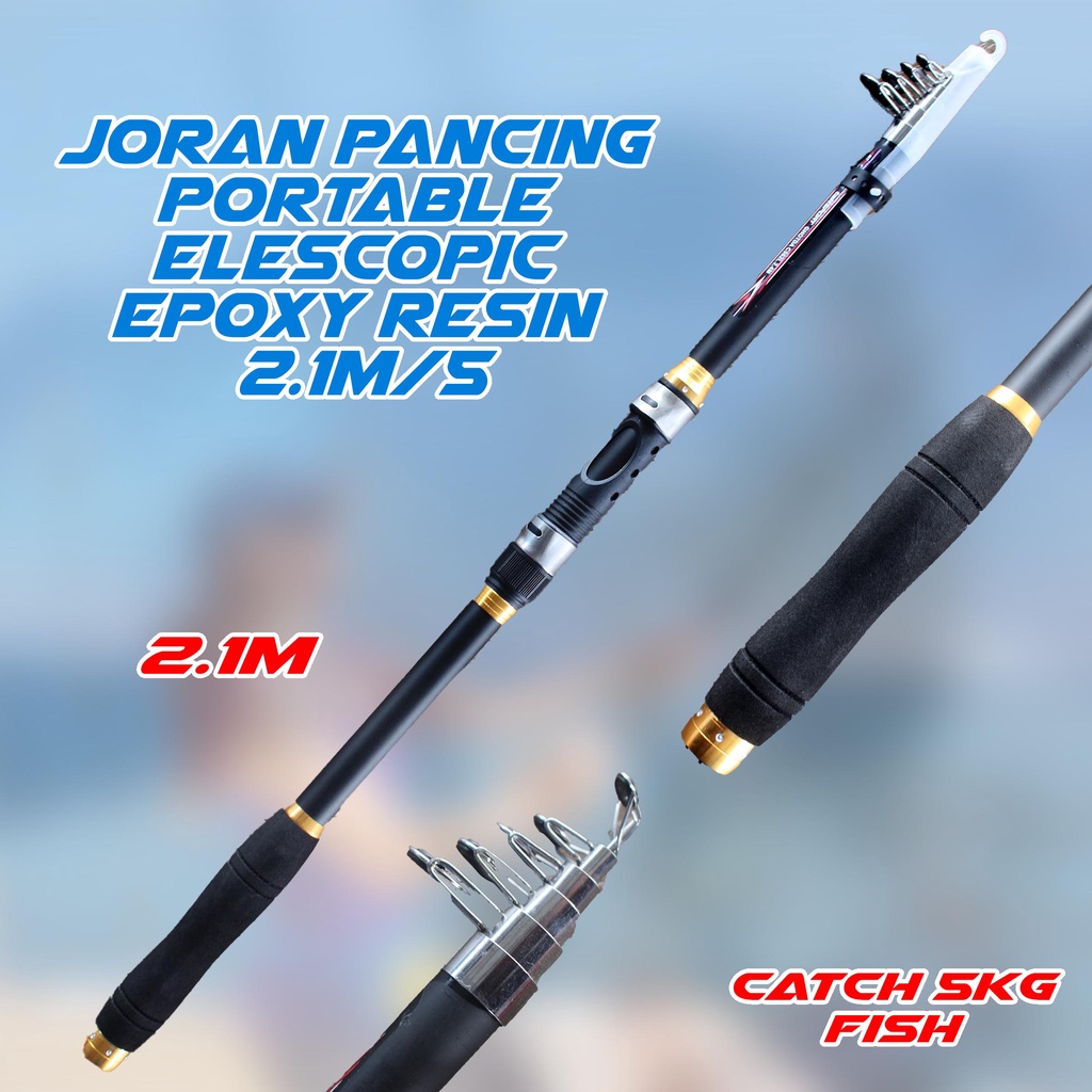 Joran Joran Set Alat Pancing Laut  Daiwa  Ikan Murah  Portable Telescopic Epoxy Resin 2.1M/5