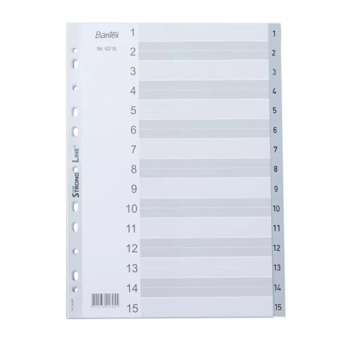 

Menakjubkan Bantex Divider Size A4 Pembatas Dokumen 15 Lembar - Index 1-15 6218 Terlaris