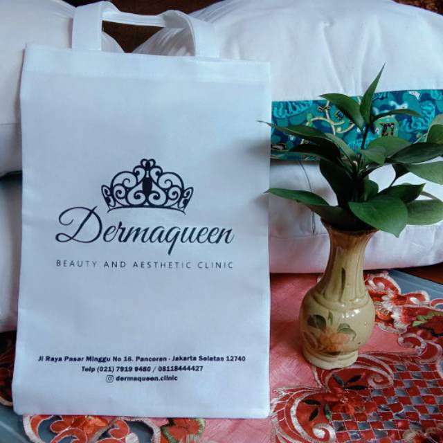 

goodie bag tas spoundbond 27 cmX 38 cmcustom sablon