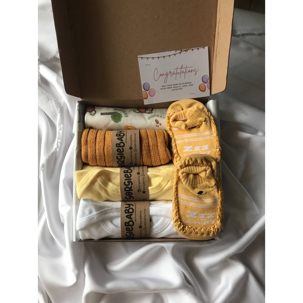 Baby Hampers Set  - Baby Hampers Premium Kado New Born Kado Bayi Paket Hampers Bayi GORGIEBABY-Sweet Hampers Kuning