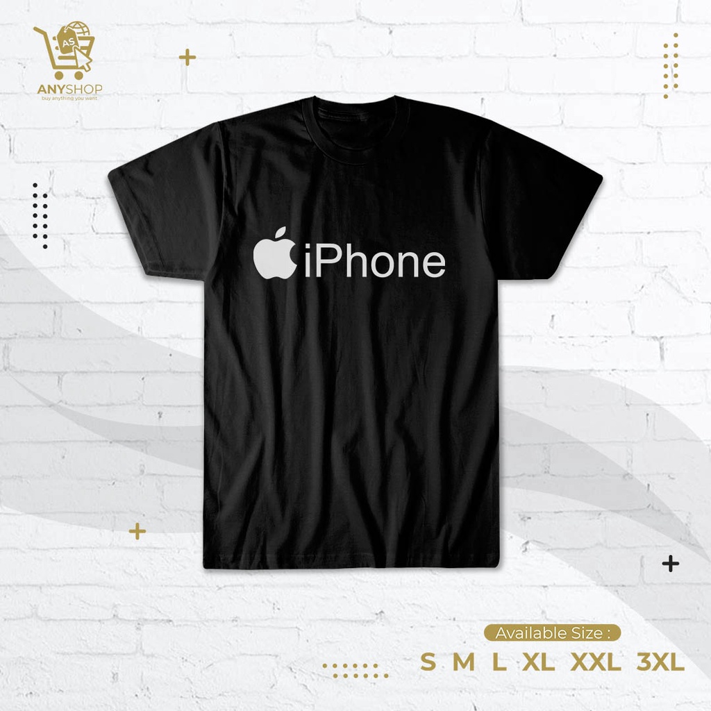 Kaos Baju Iphone Logo Smartphone Handphone