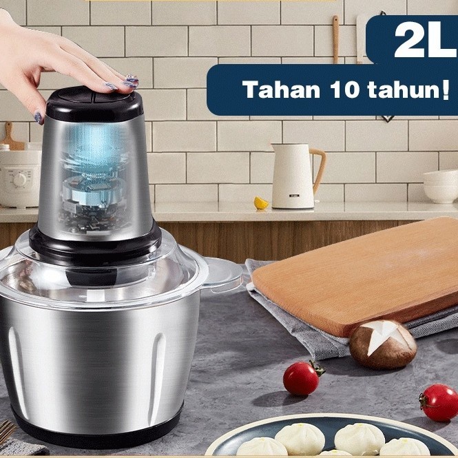 Penggiling Daging Serbaguna Lembut Ikan Stainless Bakso Turbo P2R4 Tanpa Listrik Plastik Besi Usb Da