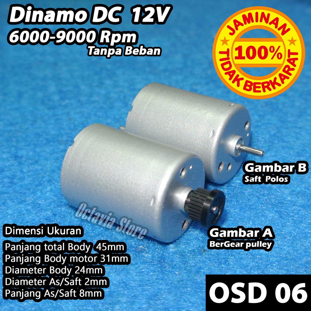 Dinamo DC 12V 24V 38V dan Belt Generator listrik mini