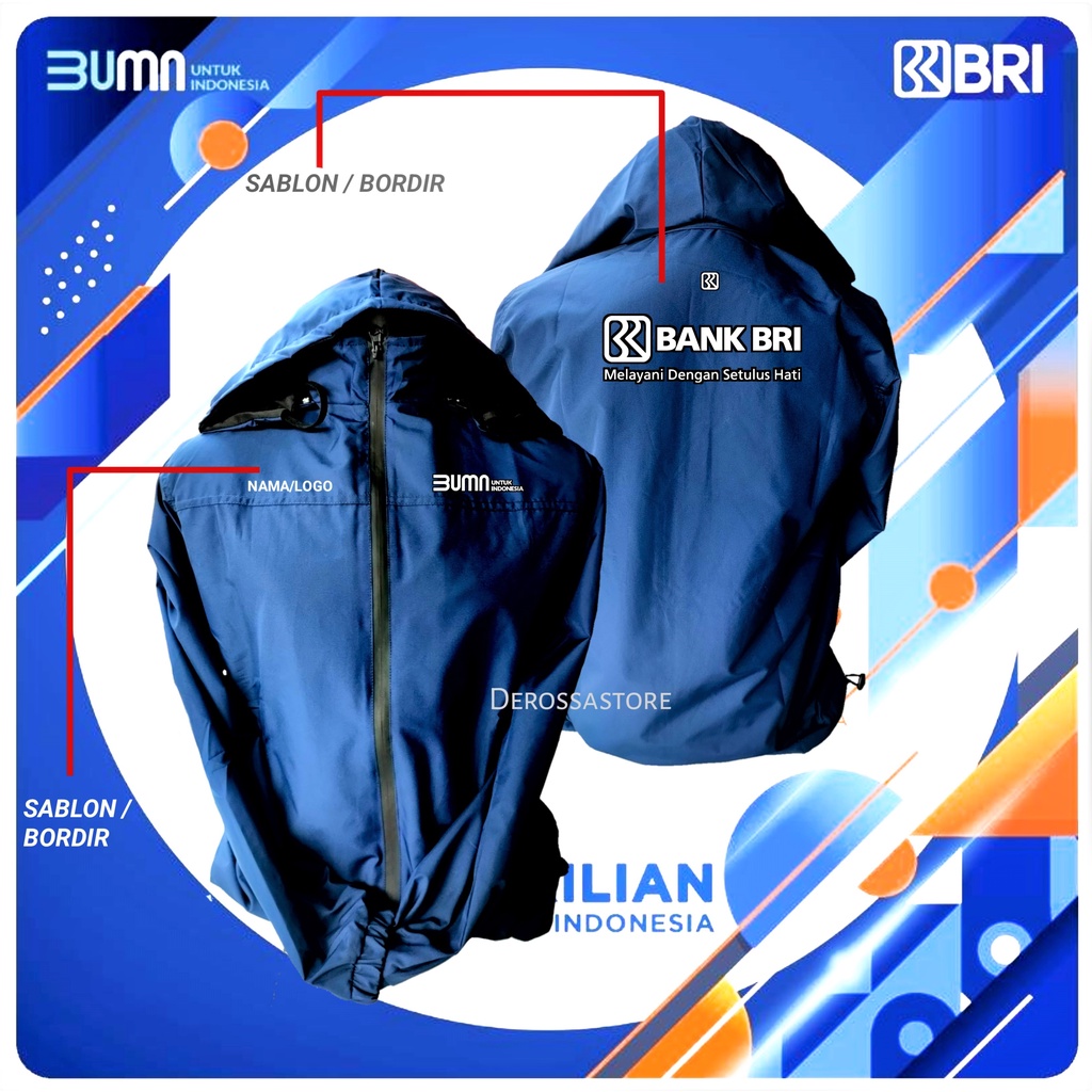 terima  pesenan jaket bri link seragaman parasut premium