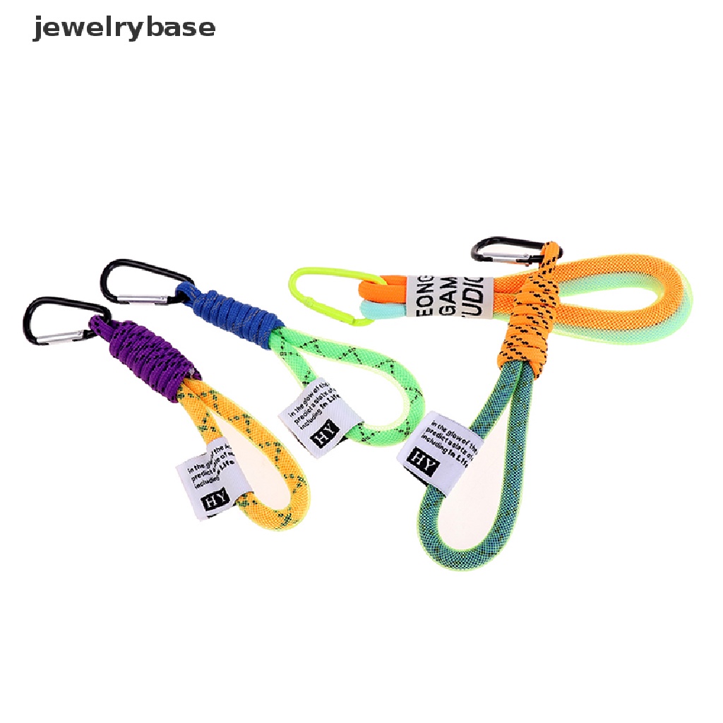 (jewelrybase) Tali Lanyard Motif Kepang Warna Fluorescent Untuk Gantungan Kunci / Handphone