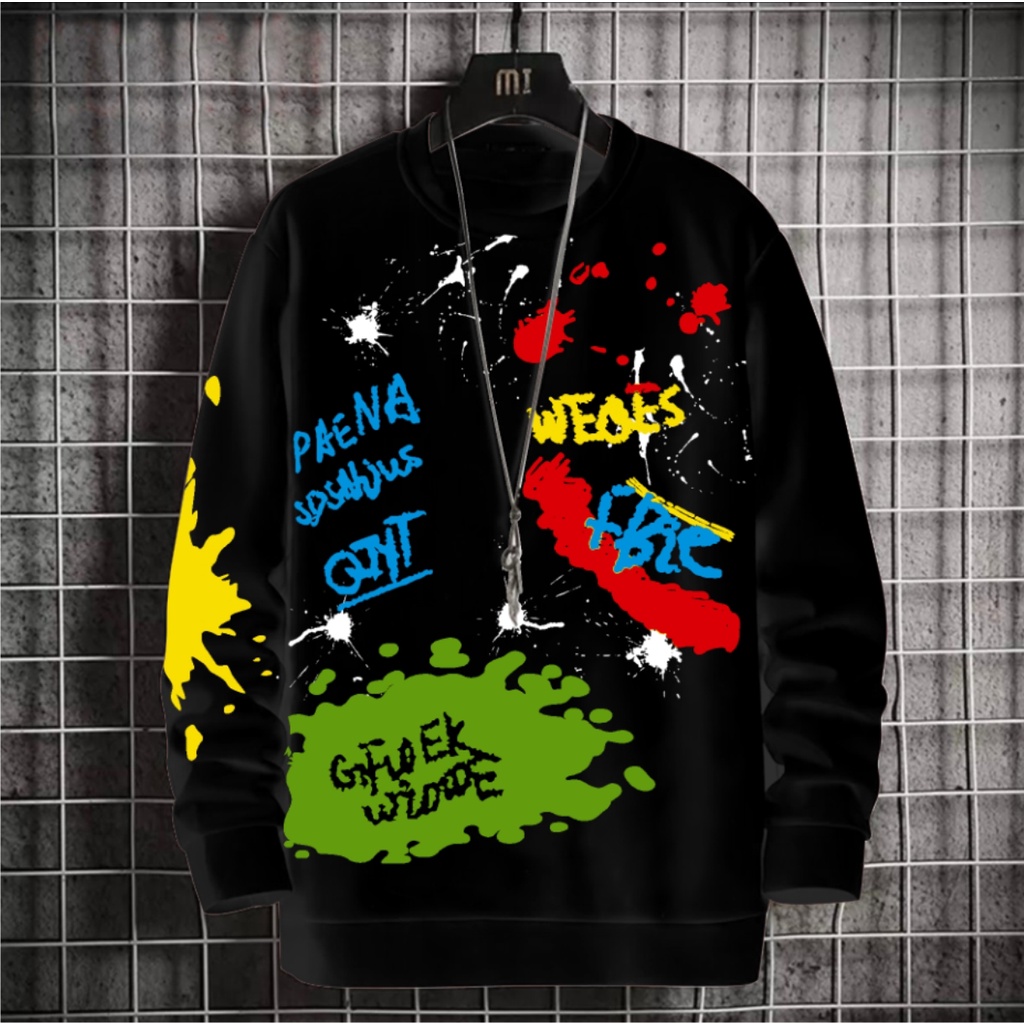 Sweater Grafiti PAENA Babyterry UK M L - Flava_Store