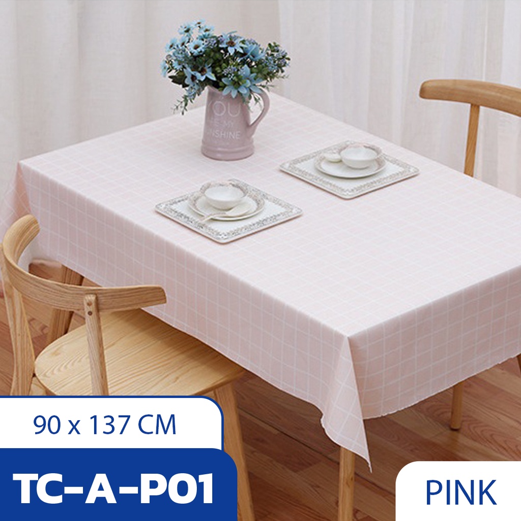 Taplak Meja Anti Air Motif kotak kotak 137 X 90 CM | table cloth | Alas Meja Taplak Meja Ruang Tamu Kotak Murah