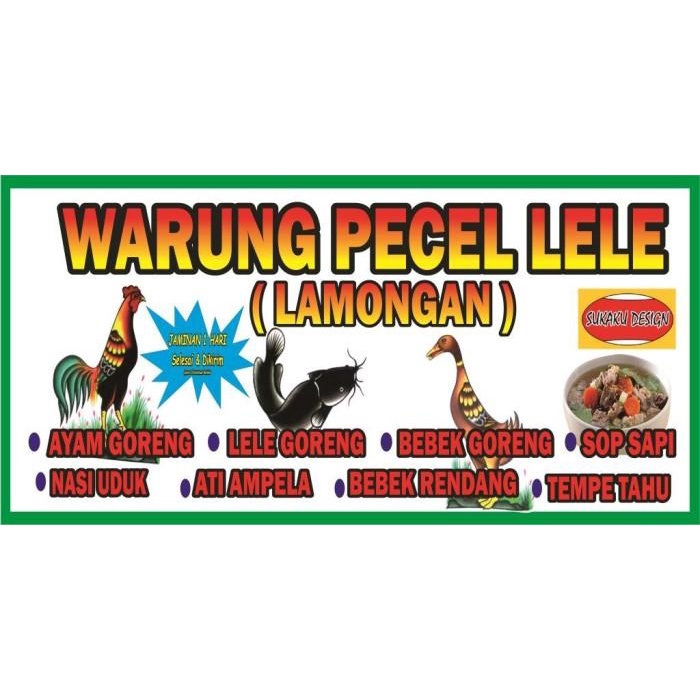 Spanduk / Banner Usaha Pecel Lele 2 X 1 Meter