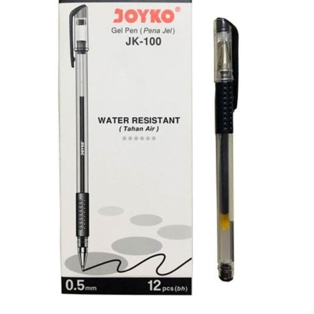 

Lebih Berkualitas Gel pen Pulpen joyko King Jeller JK-100 0.5mm Hitam - LUSINAN
