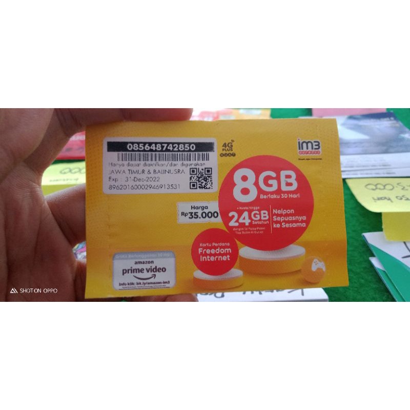 kartu perdana indosat 8gb full 24 jam + 10gb tik tok