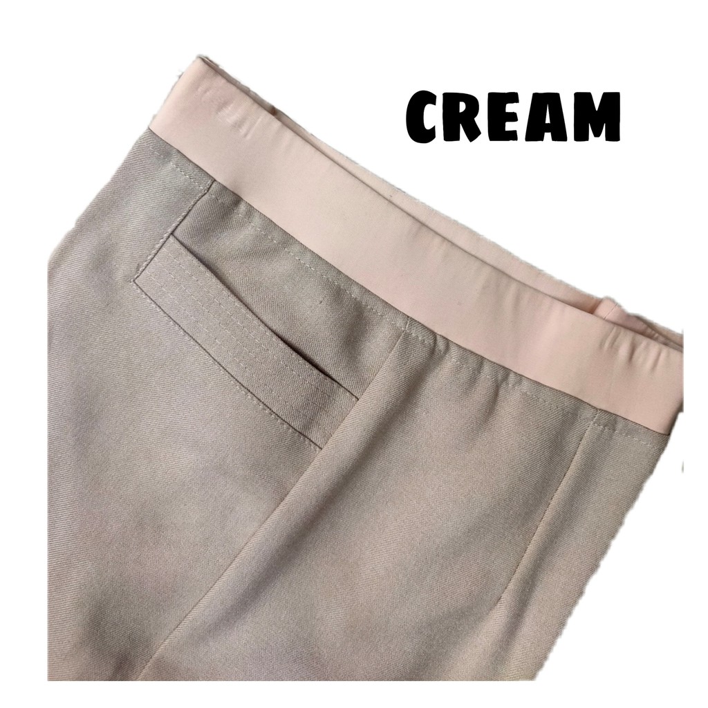 Celana bahan kerja/kantoran wanita pinggang karet dejifa (ukuran S,M,L,XL,XXL,XXXL,4L,5L)