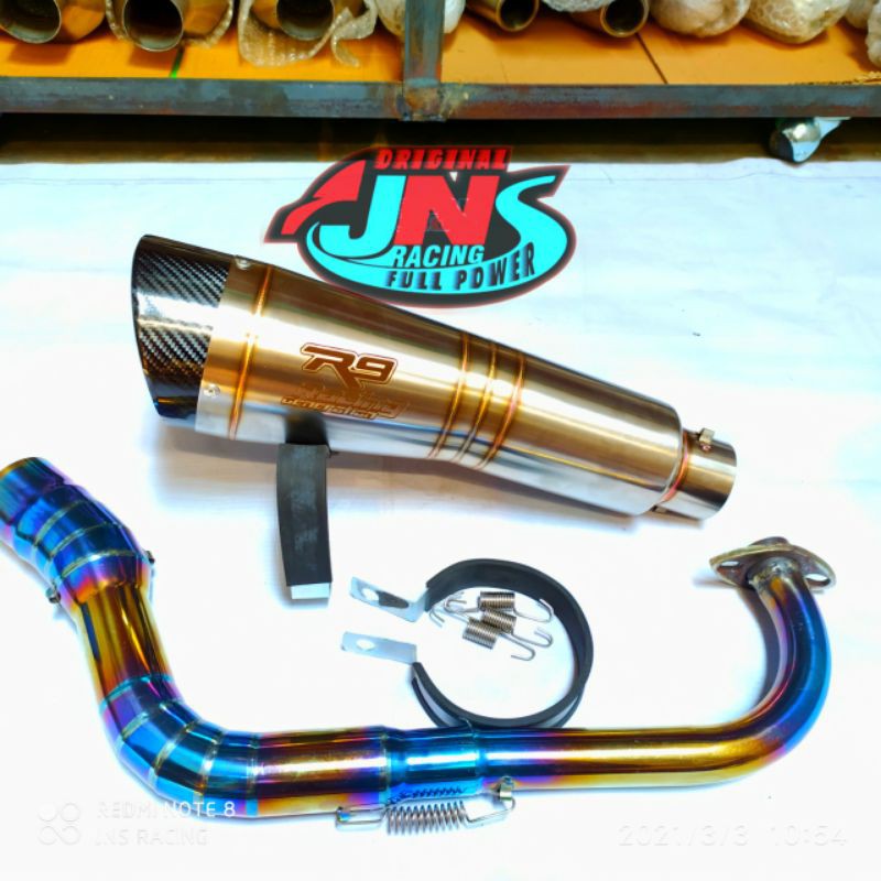 KNALPOT R9 H2 LEHER BLUEGOLD PCX LOKAL THAILAN NMAX LEXI AEROX VARIO150 VARIO125