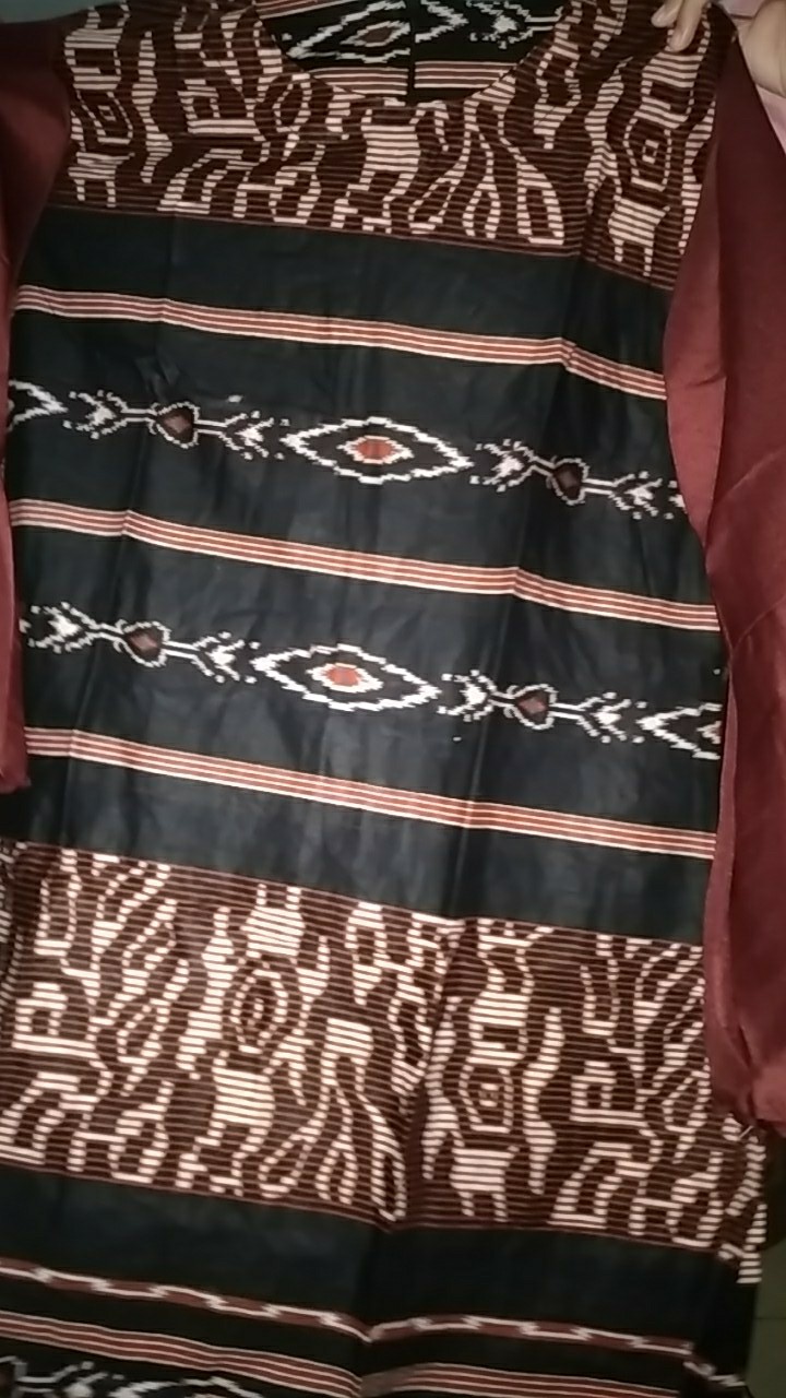 Tey-17 Batik Wanita Asj Sa Hrb026 Kenongo Kemeja Tosca Pendek