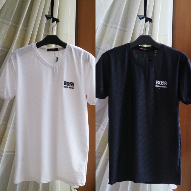 KAOS FASHION COWOK TRANSPARENT HUGO BOSS