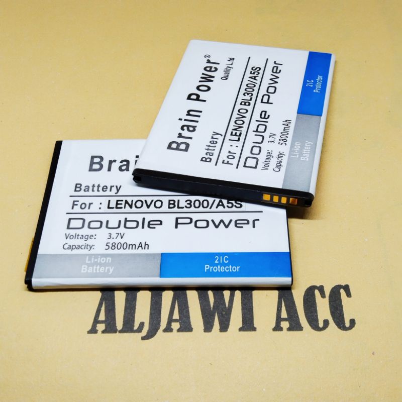 Baterai Bt Batre Battery Lenovo A5S BL300 L18081 BL-300 Double Power Battery Hp