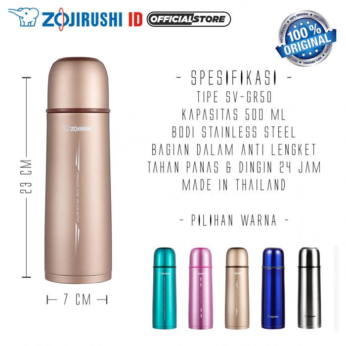 ZOJIRUSHI SVGR50 VAKUM BOTTLE STAINLESS 500ML