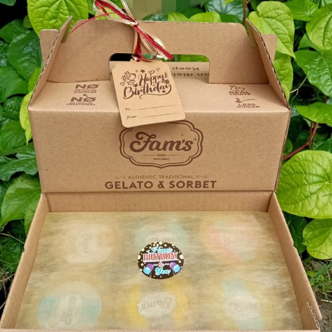 

BAYAR DITEMPAT Gelato Sorbet IMLEK Gift Hampers Ice Cream Es Krim Krem Kado BERMUTU Kode 336