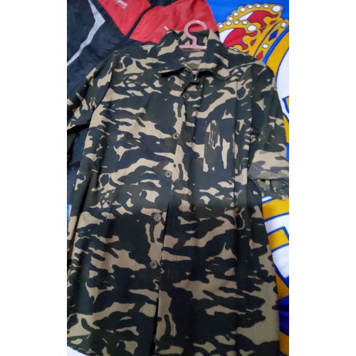 Kemeja loreng lengan panjang original