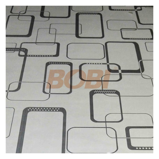 Wallpaper Sticker 5080 motif kotak putih abu silver / Wallpaper Sticker Termurah / 9mx45cm