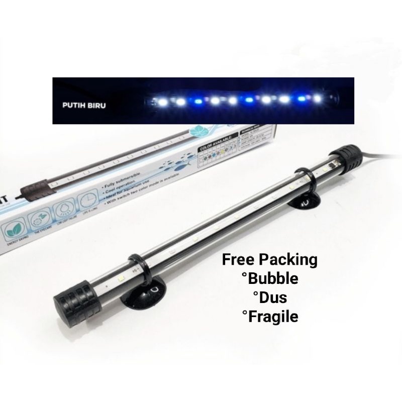LAMPU LED CELUP 20 CM PUTIH BIRU AQUARIUM AQUASCAPE