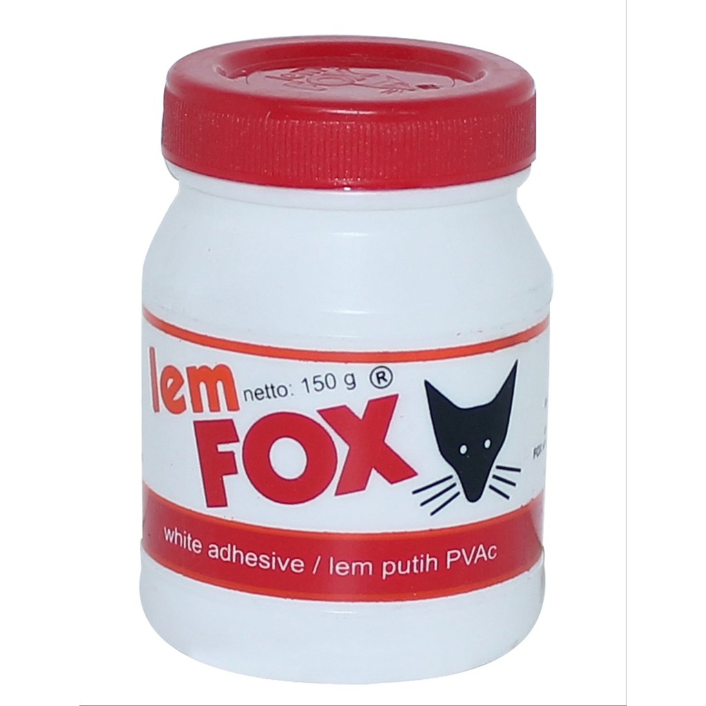 

Original Lem FOX Putih White Adhesive PVAC Kayu Kertas Bahan Slime