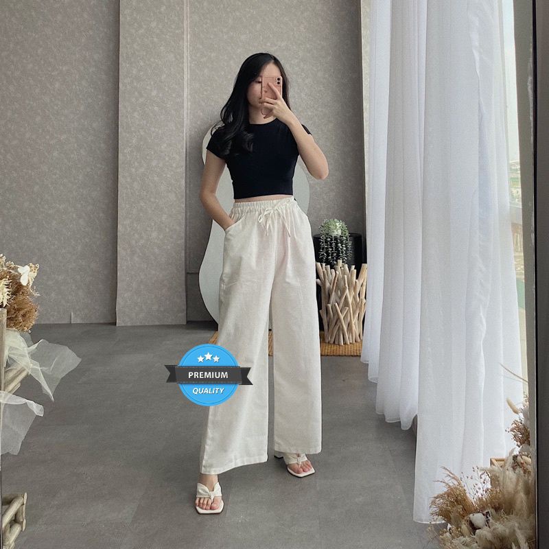 Celana kulot Panjang cigaret remaja ABG pola lebar-6