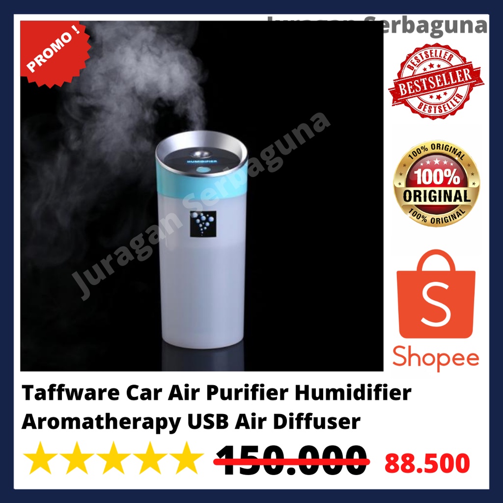 Taffware Car Air Purifier Humidifier Aromatherapy USB Air Diffuser