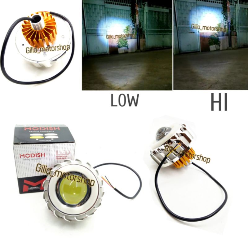 Lampu Depan Projie Modish Racing Import 3 Mode Hi Low Dan Flash Universal